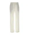 Eleventy White Cotton Lycra Stretch Trousers In White