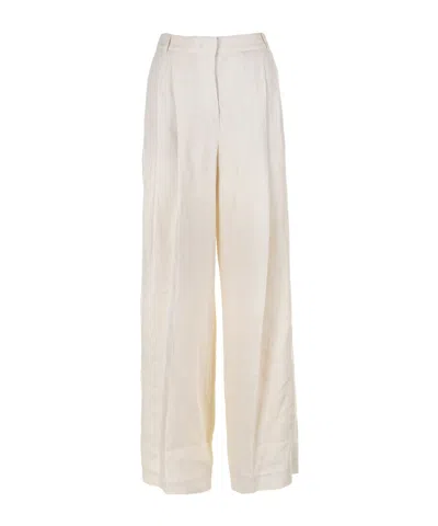 Eleventy Belt Loops Slacks In White