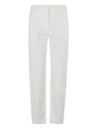 Eleventy Belt-loops Straight Trousers In White