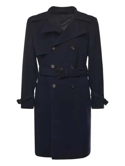 ELEVENTY BELTED DOUBLE-BREASTED TRENCH COAT