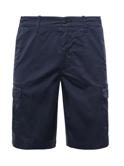 ELEVENTY ELEVENTY BERMUDA CARGO SHORTS IN BLUE