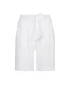 Eleventy Bermuda Shorts In Linen In Multi