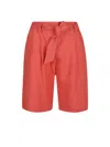 Eleventy Bermuda Shorts In Linen In Orange
