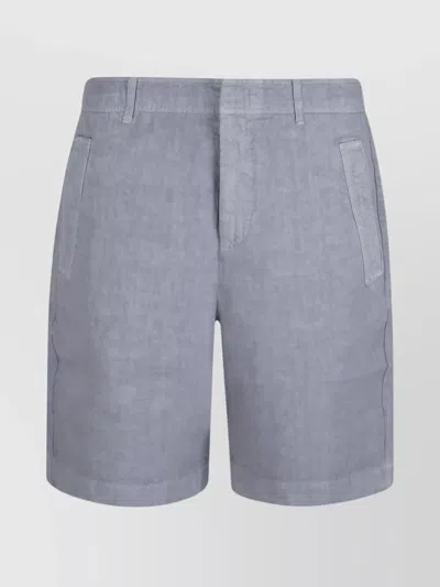 Eleventy Bermuda Shorts With Back Pockets And Belt Loops In Gray