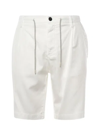 Eleventy Bermuda Shorts With Drawstring Waist In White