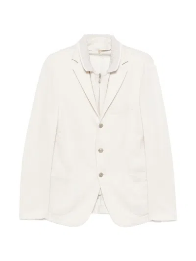 Eleventy Bib Pocket Jacket In White