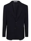 Eleventy Black Cotton Jacket With Classic Lapel And Modern Fit In Black