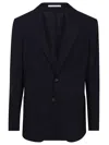 Eleventy Black Cotton Jacket With Classic Lapel And Modern Fit In Black