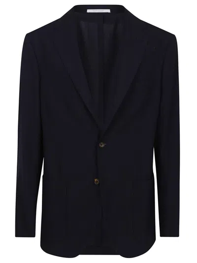 Eleventy Black Cotton Jacket With Classic Lapel And Modern Fit