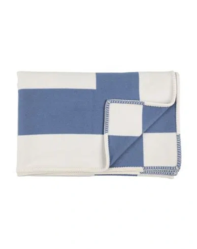 Eleventy Blanket Or Cover Slate Blue Size - Wool, Cashmere, Lambskin