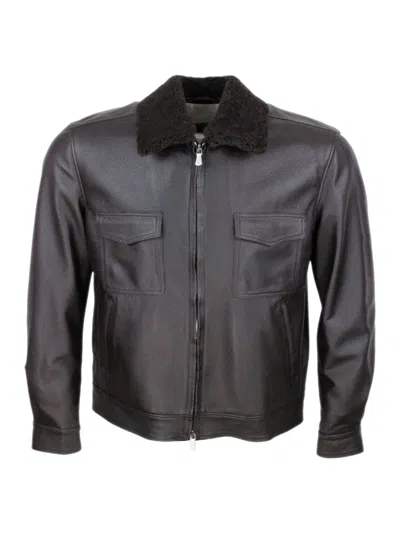 Eleventy Blazer In Brown