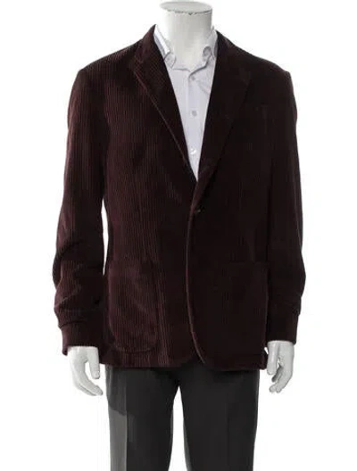 Pre-owned Eleventy Blazer In Burgundy