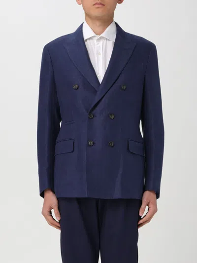 Eleventy Blazer  Men Color Blue In 蓝色