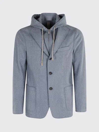 Eleventy Blazer  Men Color Gnawed Blue In Gray