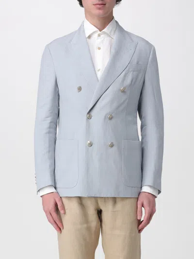 Eleventy Blazer  Men Color Gnawed Blue In Multi