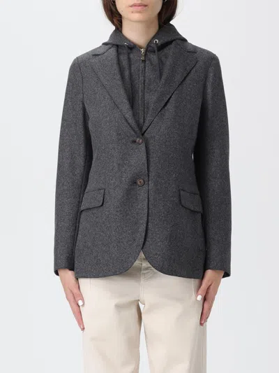 Eleventy Blazer  Woman Color Black In Gray