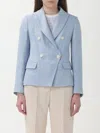 Eleventy Blazer  Woman Color Gnawed Blue In Gnawed Blue
