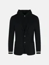 Eleventy Blazer In Black Cashmere Blend In Black