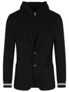 Eleventy Blazer In Black Cashmere Blend Men In Black