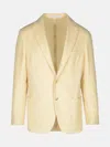 Eleventy Blazer In Cream Wool And Cashmere Blend In Cream