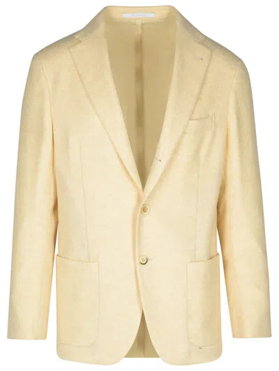 ELEVENTY ELEVENTY BLAZER IN CREAM WOOL AND CASHMERE BLEND MEN