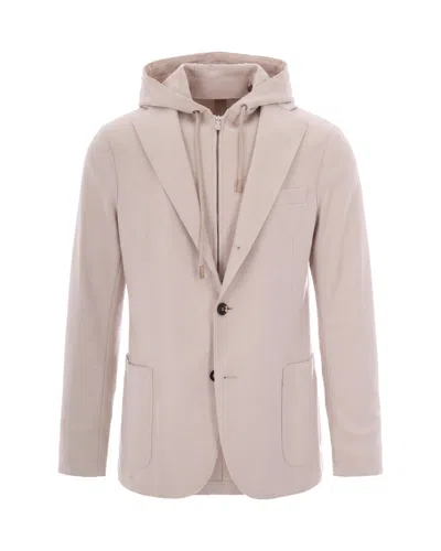 Eleventy Blazer Sovrapposto Sabbia In Pink