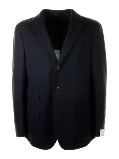 Eleventy Blue Alpaca Jacket