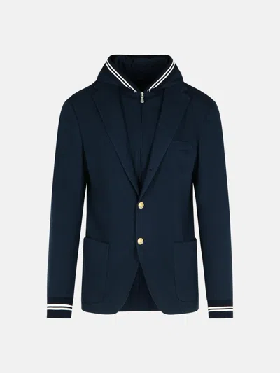 Eleventy Blue Cotton Blazer