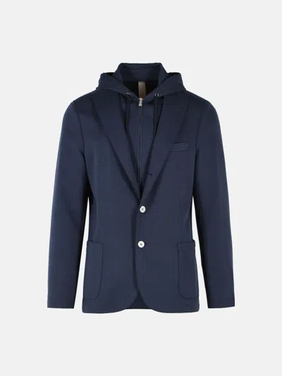 Eleventy Blue Cotton Blend Blazer