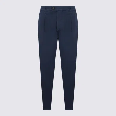 Eleventy Pleated Regular-fit Pants In Blue