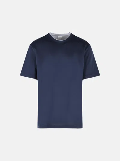 Eleventy Blue Cotton T-shirt