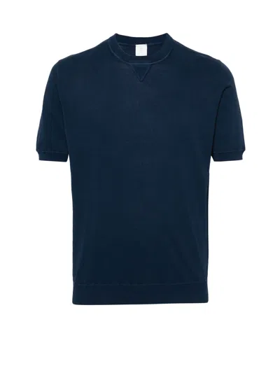Eleventy Blue Crew-neck T-shirt