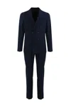 ELEVENTY BLUE DOUBLE-BREASTED PINSTRIPE SUIT