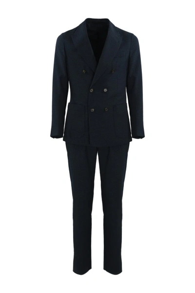 Eleventy Blue Double-breasted Suit