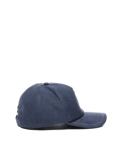 Eleventy Blue Embossed Logo Baseball Cap