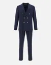 Eleventy Wool Silk Linen Tailored Suit In Blue