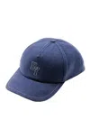 Eleventy Embossed Logo Baseball Cap In Azul
