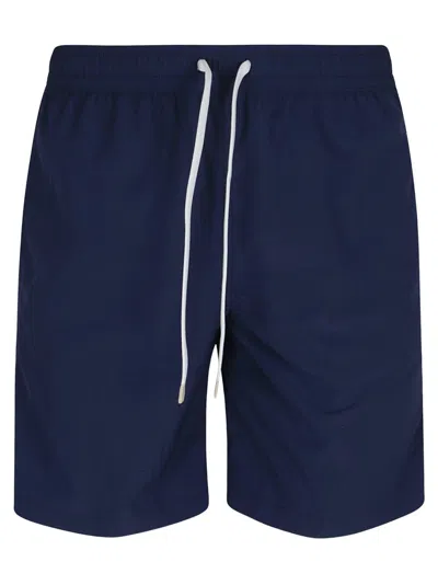Eleventy Blue Swim Shorts With Elastic Waistband In Multicolour