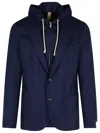 Eleventy Blue Wool Blend Blazer Men In Blue