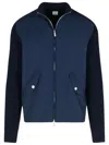 Eleventy Blue Wool Blend Jacket Men In Blue
