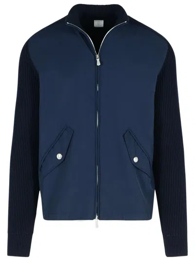 ELEVENTY ELEVENTY BLUE WOOL BLEND JACKET