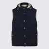 Eleventy Hooded Padded Gilet In Blue