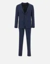 Eleventy Wool Blend Pinstripe Suit With Elasticated Waistband