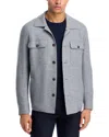 Eleventy Boiled Wool Overshirt In Gray