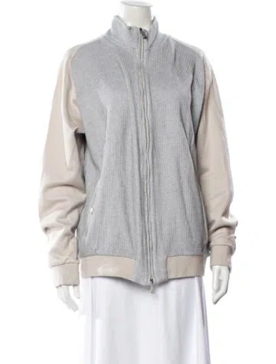 Pre-owned Eleventy Bomber Jacket In Gray