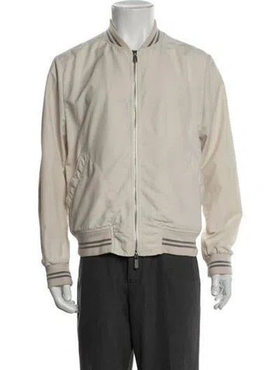 Pre-owned Eleventy Bomber Jacket In Neutrals