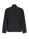Eleventy Zipper Bomber Jacket Elastic Cuffs In Blue