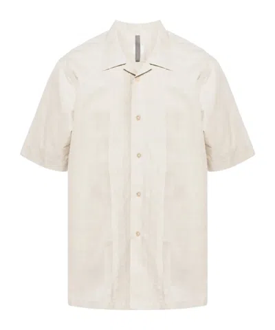 Eleventy Bowling-collar Short-sleeve Shirt In Light Brown