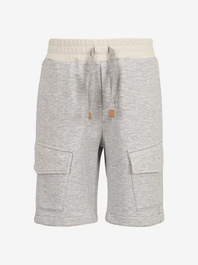 Eleventy Boys Cargo Shorts In Grey
