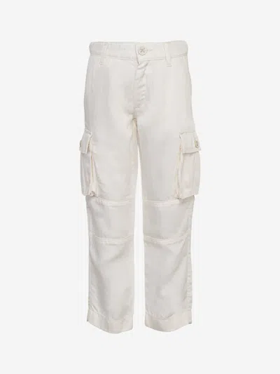 Eleventy Babies'  Boys Cargo Trousers In Ivory